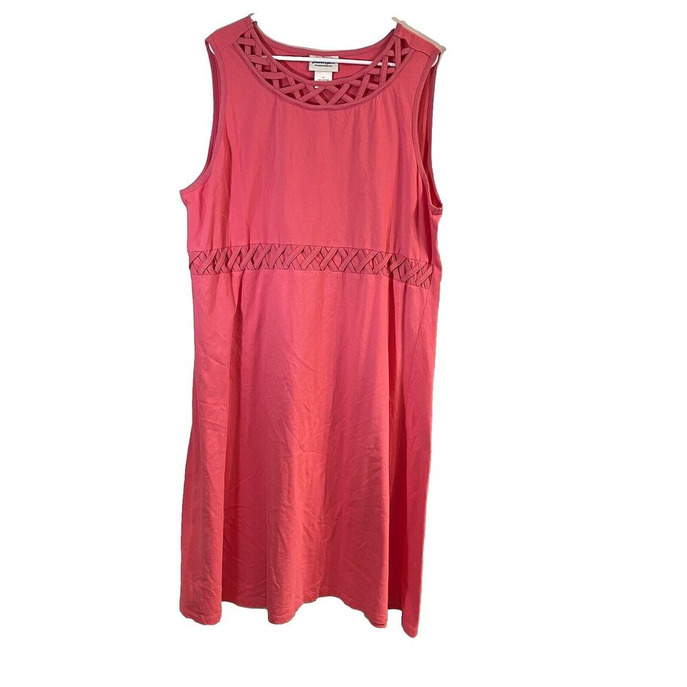 Serengeti Pink cotton Midi dress 2X Sleeveless